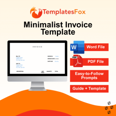 Invoice for template pdf minimalist word